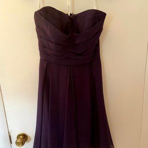David's Bridal Short Strapless Bridesmaid Dress